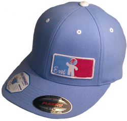 Sky Blue EhVul HERO Contrast Color Woven Patch Fitted Hat